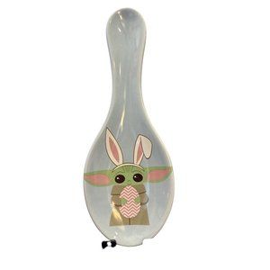 Disney Star Wars Grogu Baby Yoda Spoon Rest Blue Green Bunny Ears Kitchen